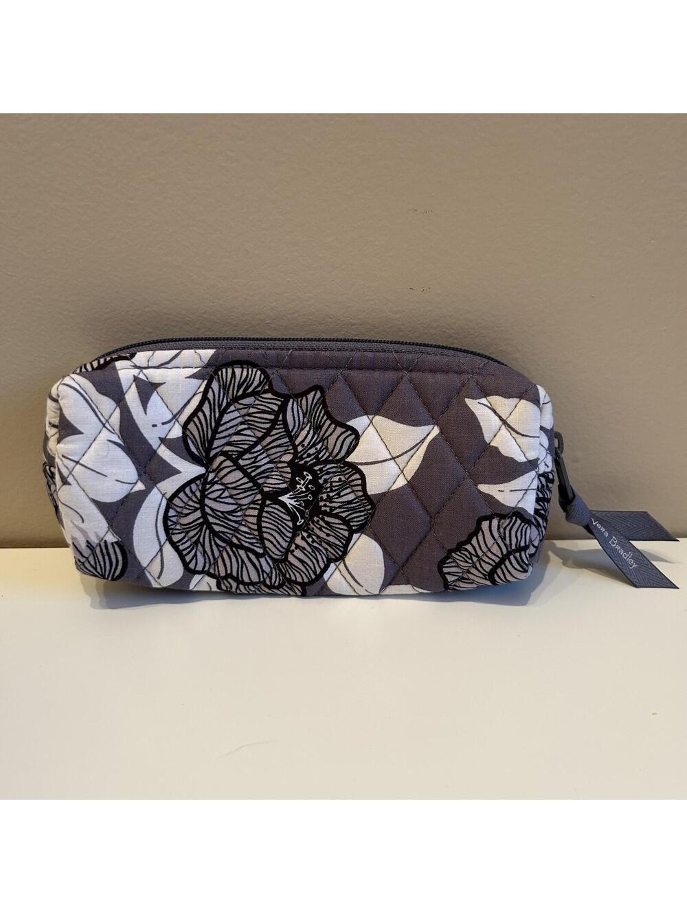 Vera Bradley Small Floral Quilted Cosmetic Makeup Pouch Case
